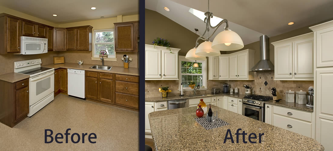 Contemporary Kitchen Remodel, Before-and-After